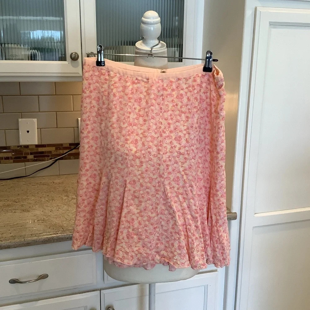 Y2K Skirt Christopher & Banks Flounce Size 10 Peach